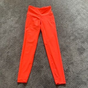 Neon Orange High Rise Old Navy Leggings XS